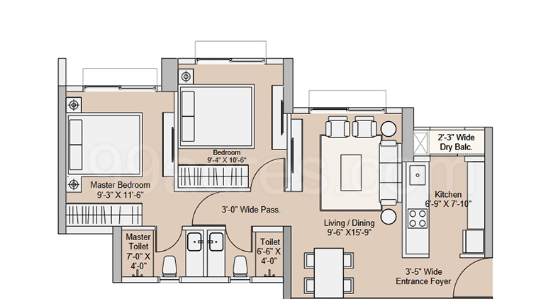 Sunteck Ultra World 2BHK